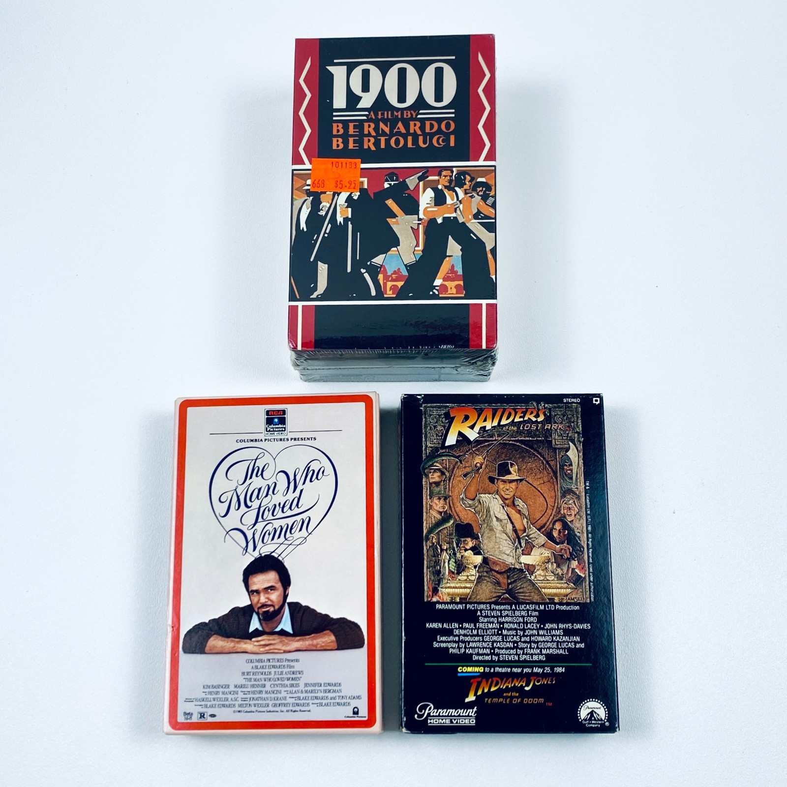 Betamax Movie Lot: Raiders Lost Ark + 1900 2-Tape + Man Who Loved Women