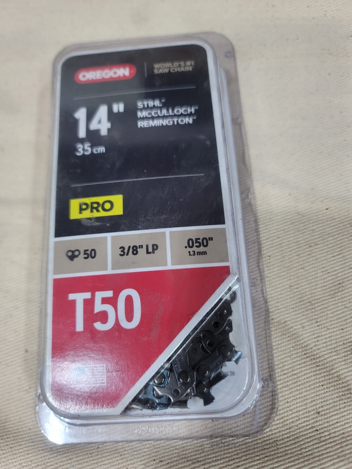 Oregon T50 VersaCut 14" Chainsaw Chain 50DL 3/8" LP .050 Gauge 91VXL