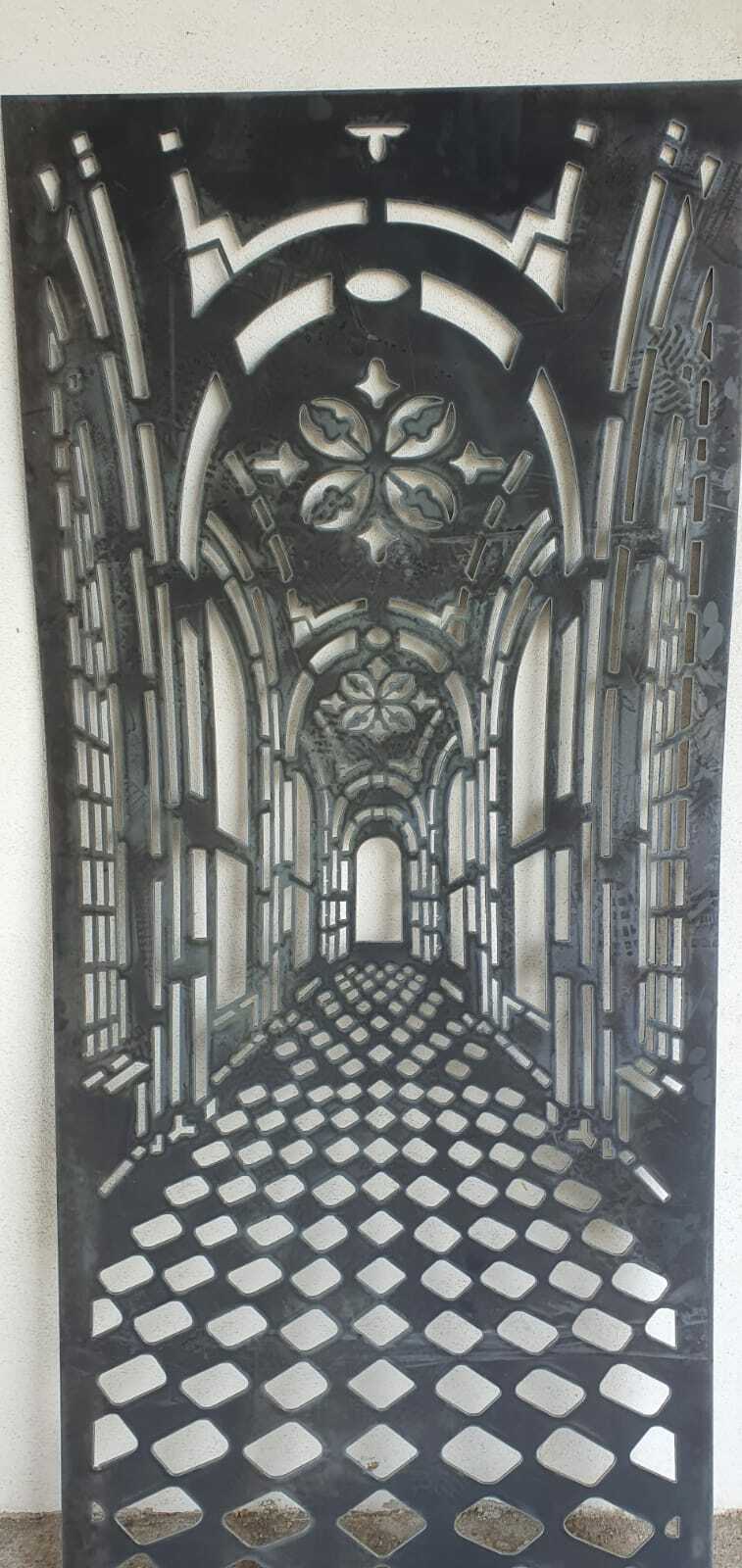 3D illusion Metal CNC gate/fence DWG and CDR File For CNC Plasma, Router, laser