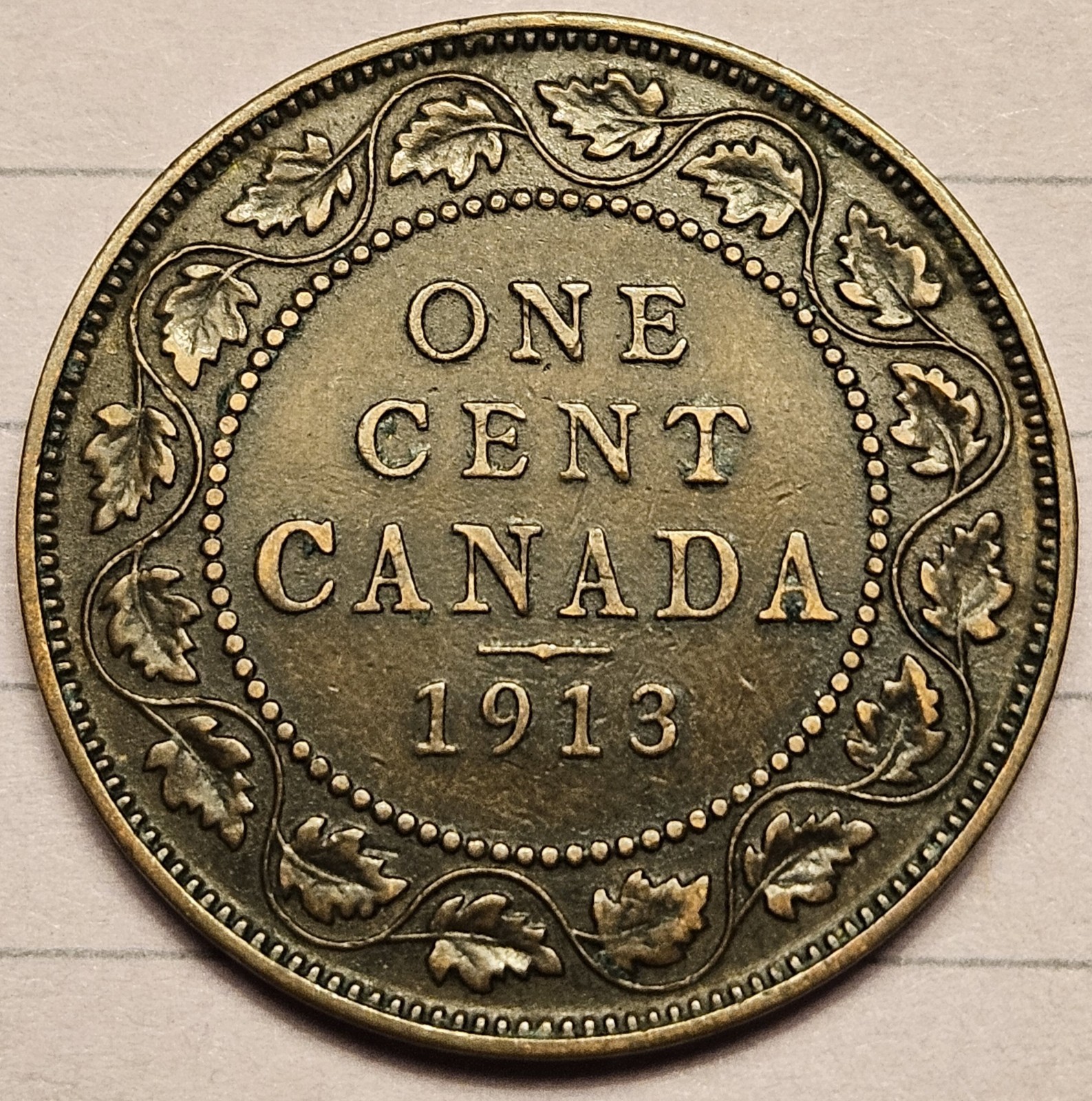 CANADA 1913 LARGE CENT, High Grade