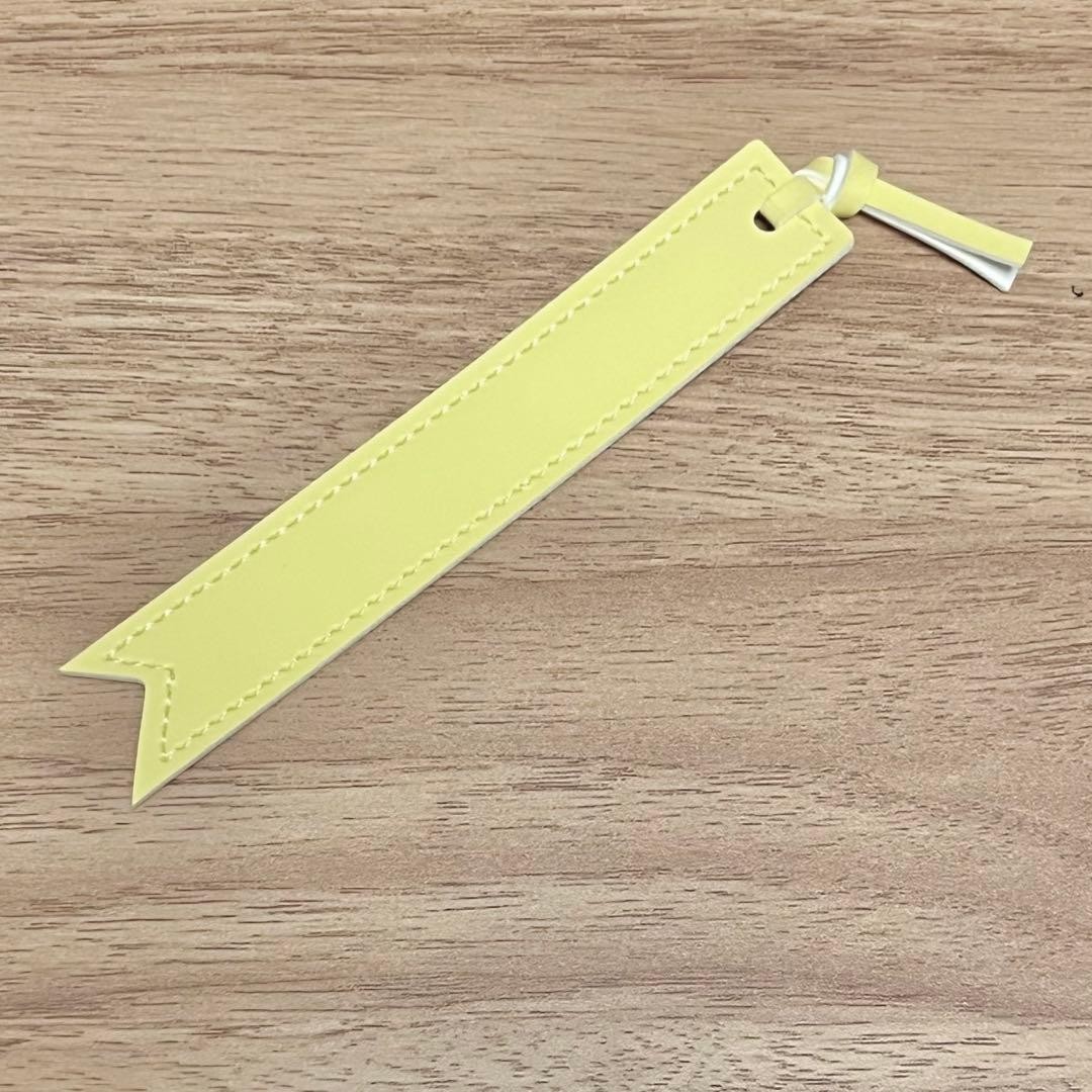 Yellow Leather Banner Bookmark Pastel Yellow Bookmarker Book Mark