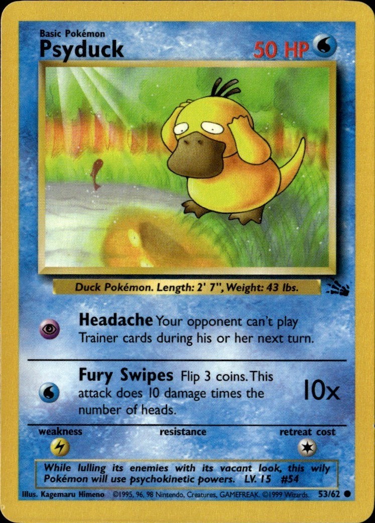 Psyduck Common Fossil 53/62 NM