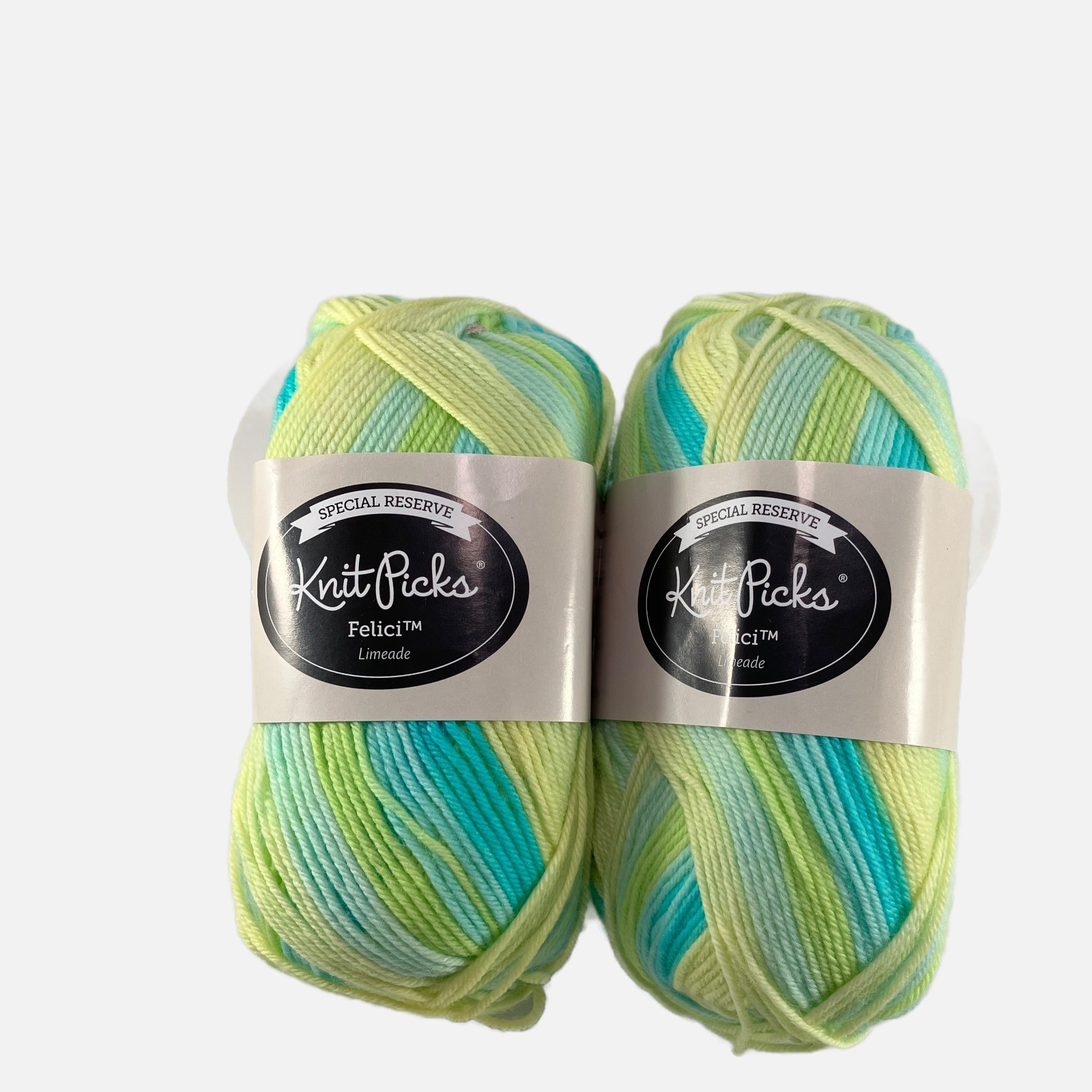 Knit Picks Felici Sock Yarn -Limeade - 218 yards / 50g - NEW - (Lot of 2)