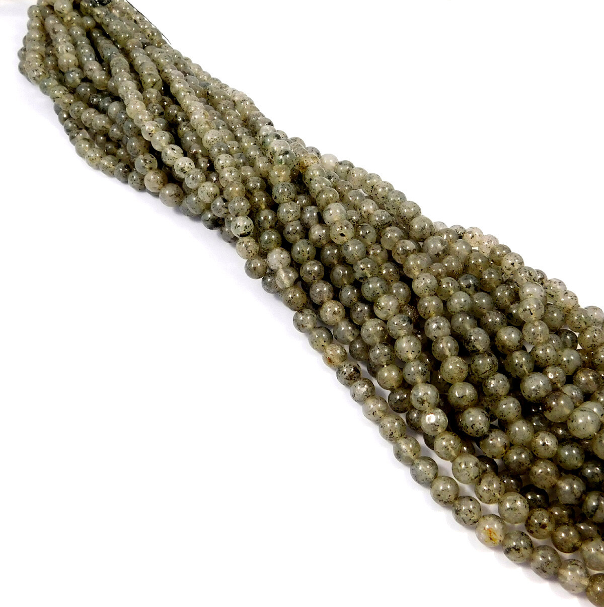 Rutilated Quartz Beads 15 Inch Strand 8mm Round Natural Gemstone Jewelry Lot