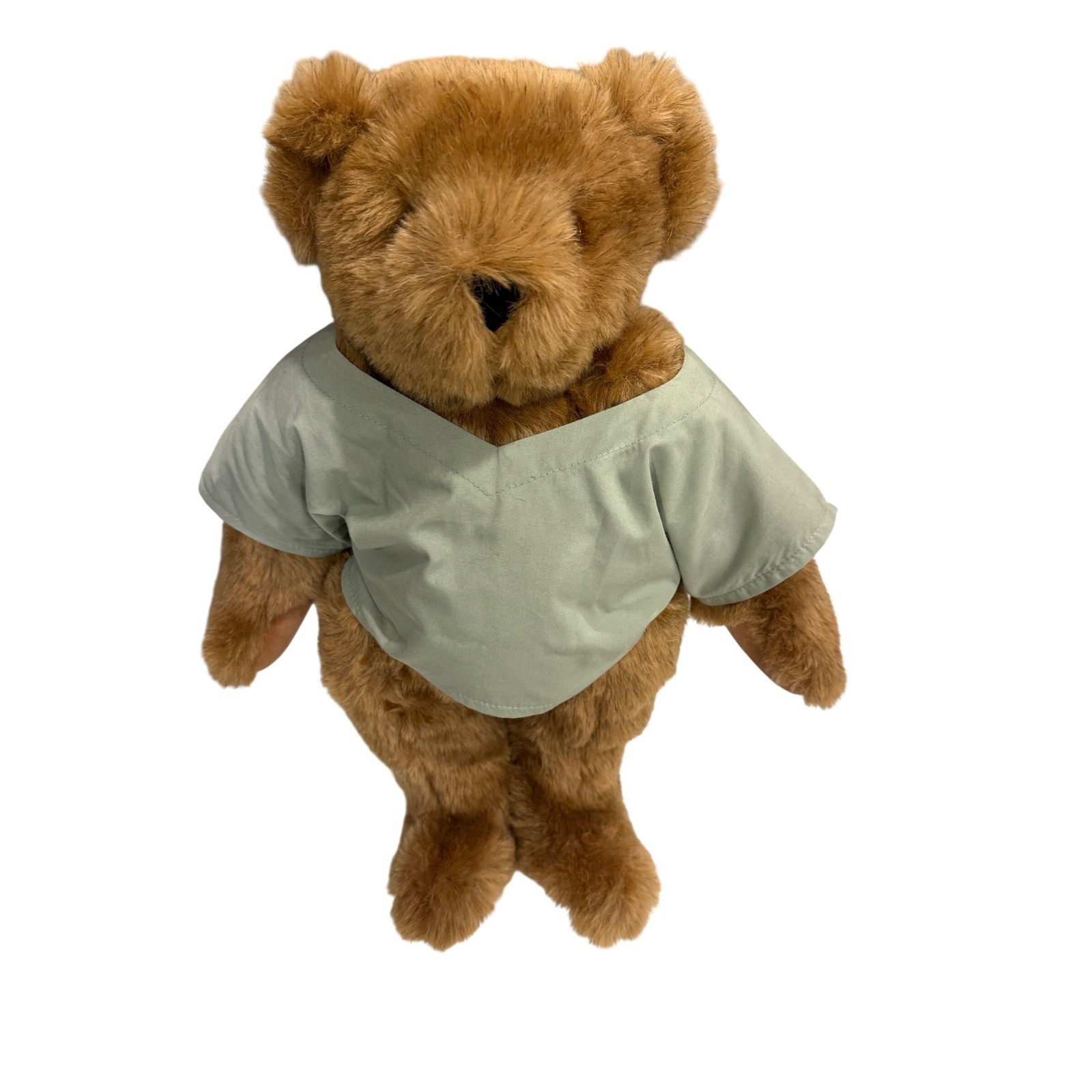 Vermont Teddy Bear Doctor Nurse Brown Plush Scrub Top Medical Get Well Gift