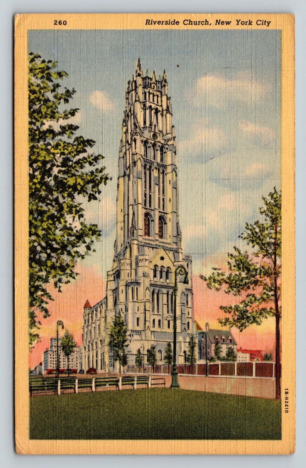 c1945 Postcard: Riverside Church New York City NY 