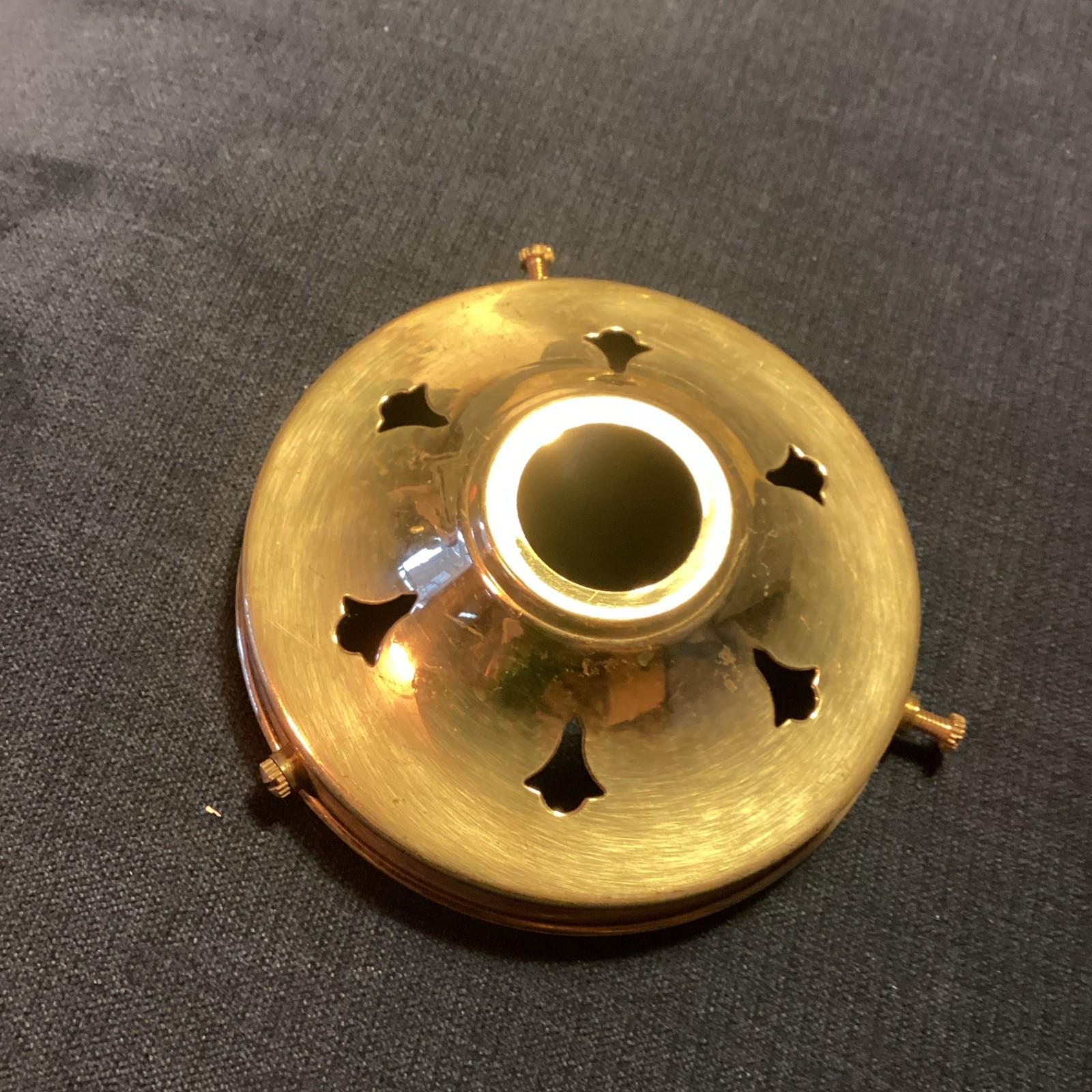 Antique Stye Vintage Brass Lighting Lamp Gallery With 3  Screws 4 1/ 4 Inch