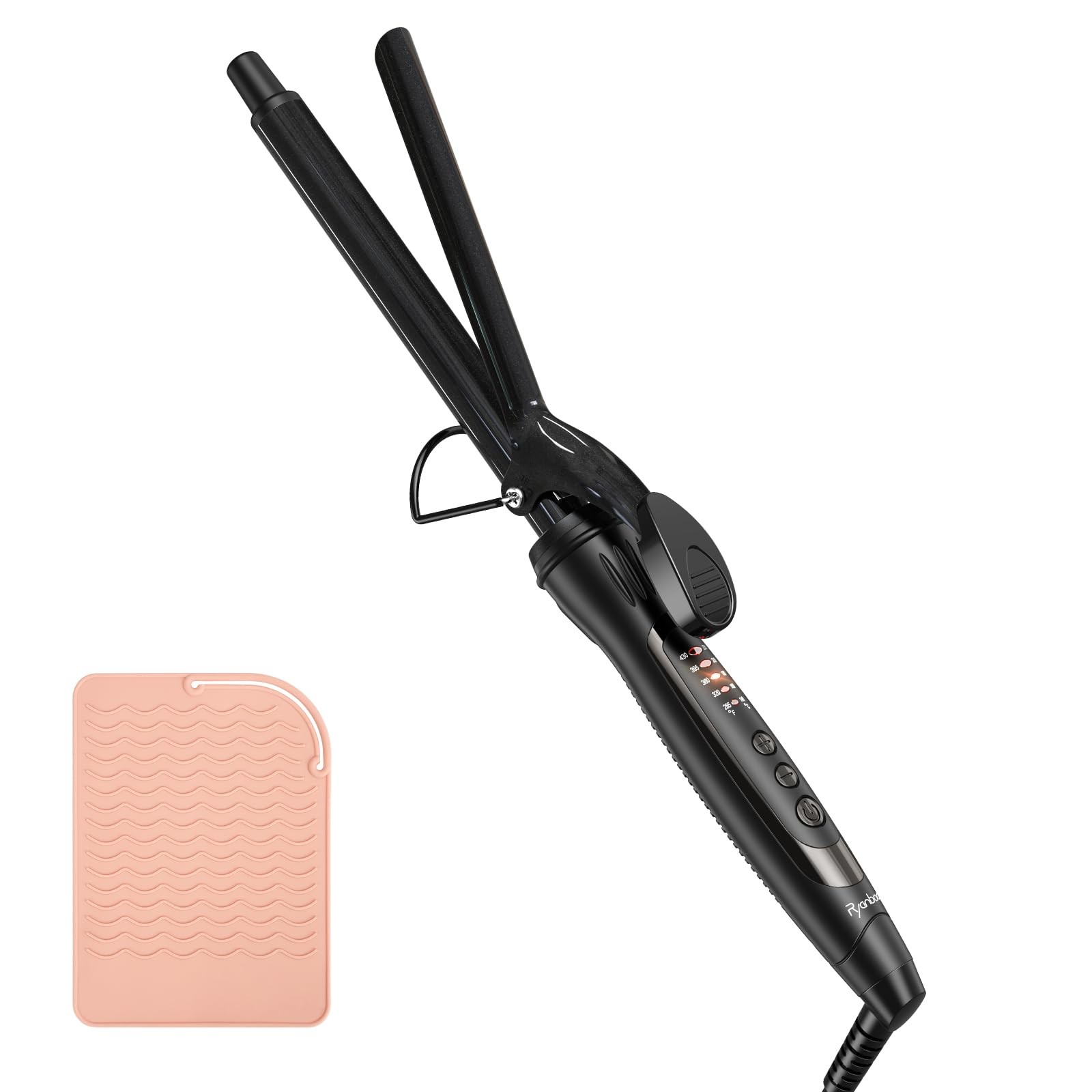 0.75 Inch Curling Iron 5 Temp Professional Spring Hair Max 430F Black