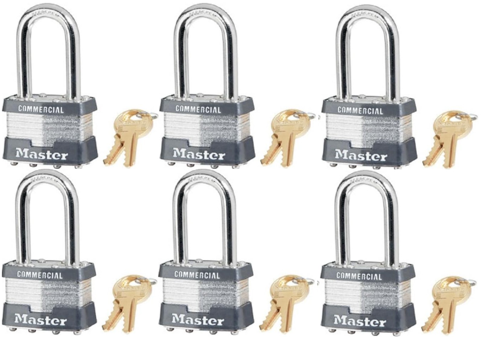 new Master Lock 1KALF 2246 set of 6 keyed alike