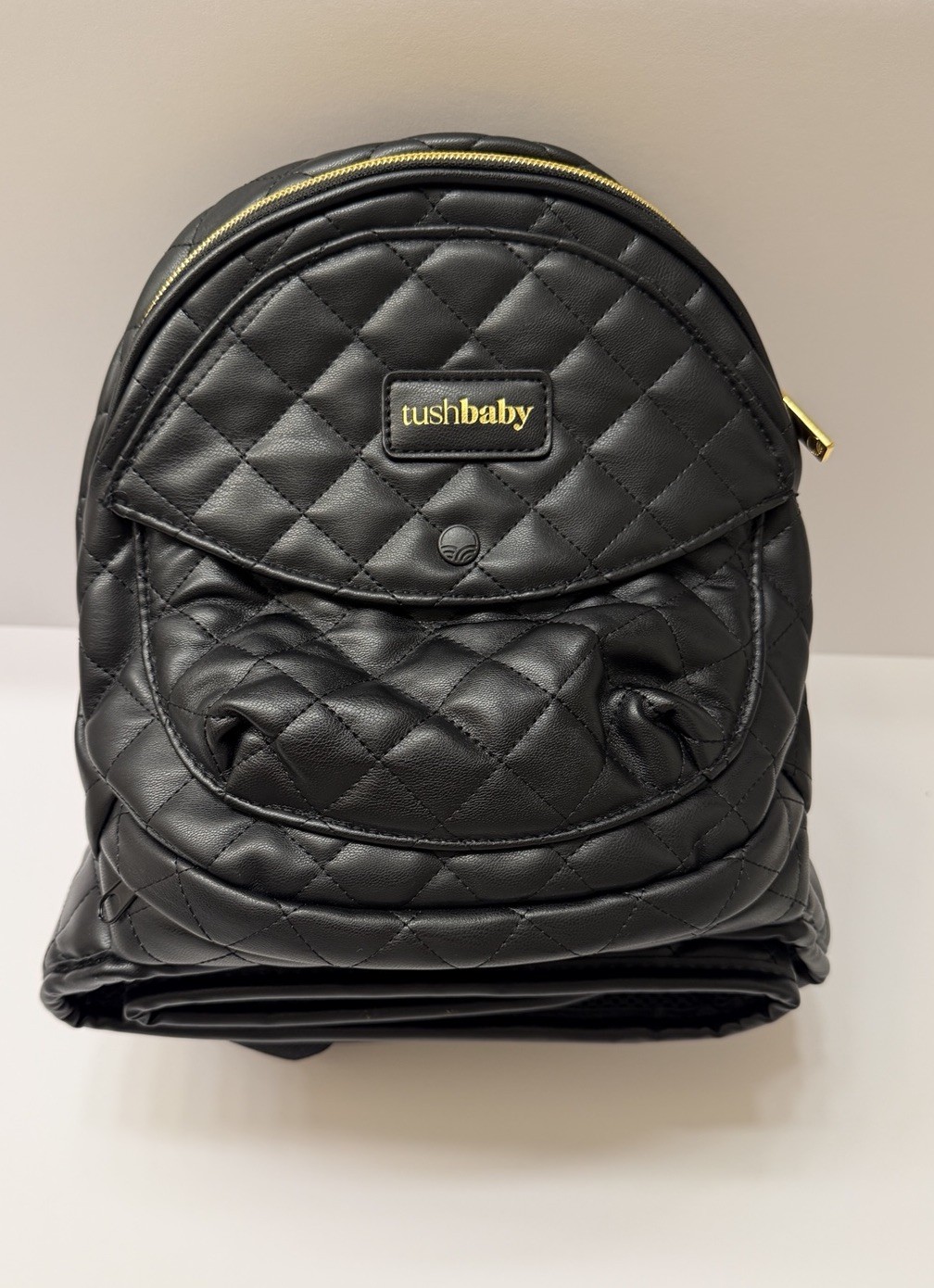 Tushbaby Black Quilted Hip Seat Baby Carrier OS