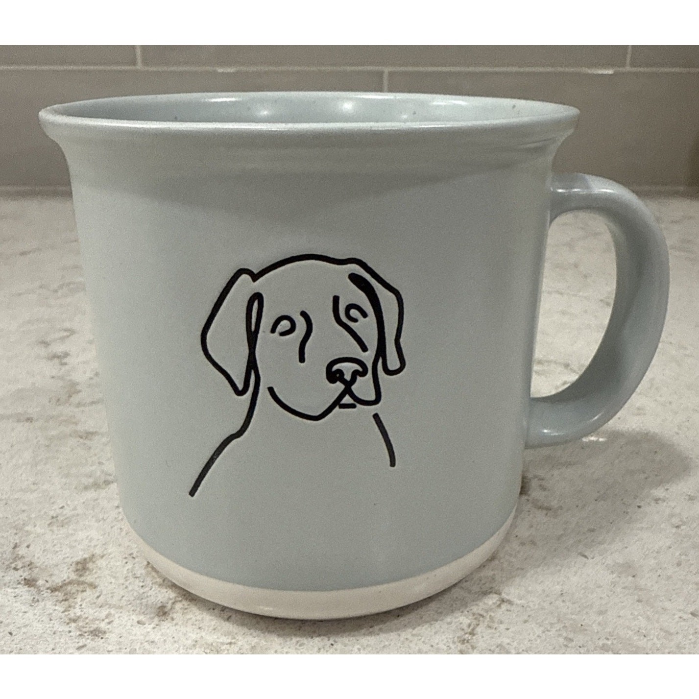 RETRIEVER DOG FACE 18oz Mug Winifred & Lily Blue Ceramic Coffee Cup Labrador NEW