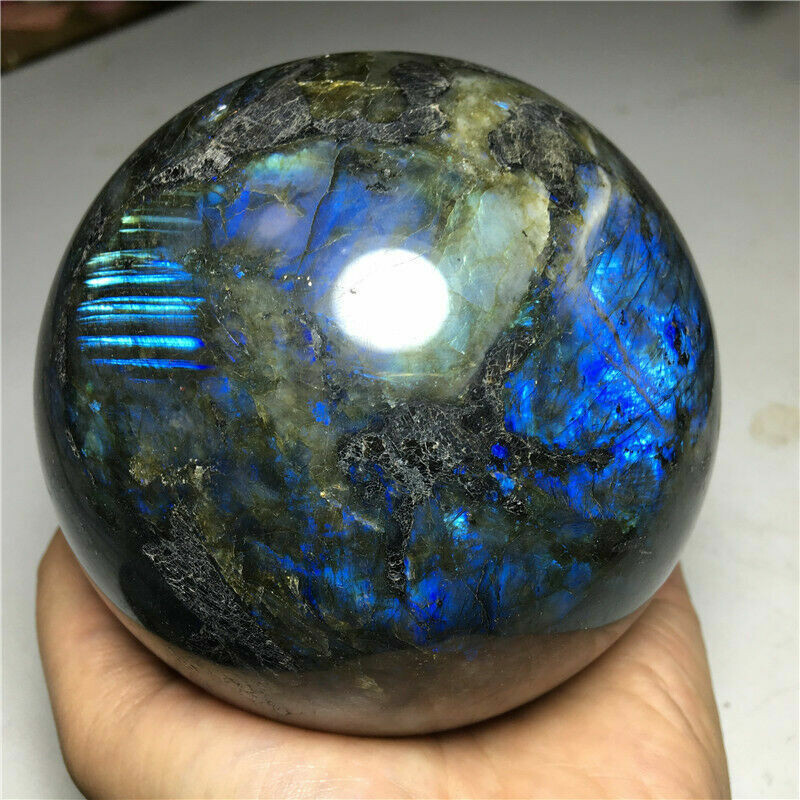 2020g Natural Labradorite Crystal Sphere Ball Madagascar #C497