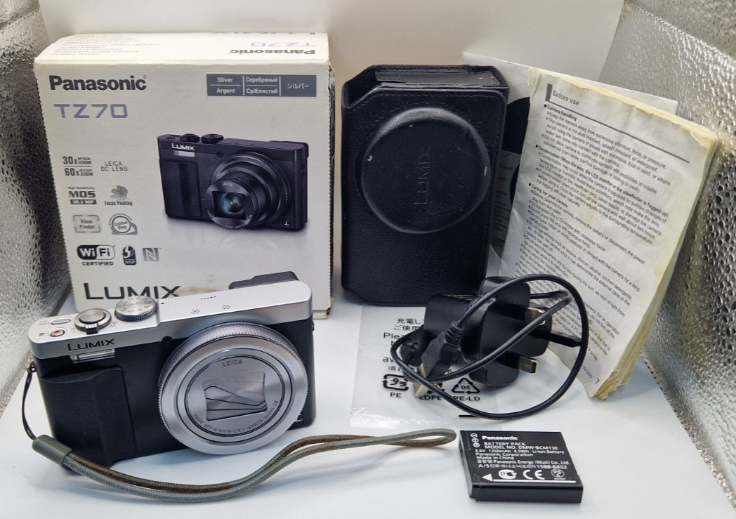 Panasonic DMC-TZ70 Camera Boxed with Accessories - 12.1MP - 30x/60x Zoom - Mint