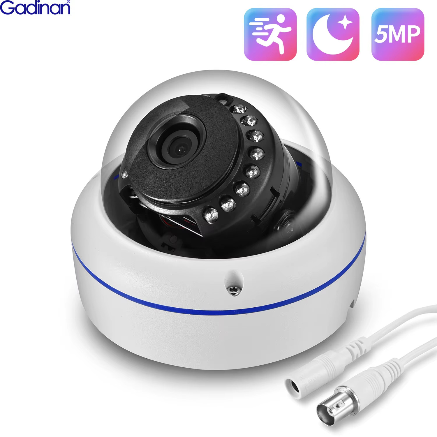 Gadinan 2.8Mm Lens Vandal-Proof Outdoor Indoor Night Vision Surveillance 720P 10