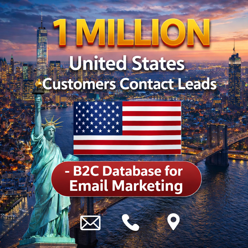 1 MILLION High Quality USA Consumers Email Database – Complete B2C Contact list