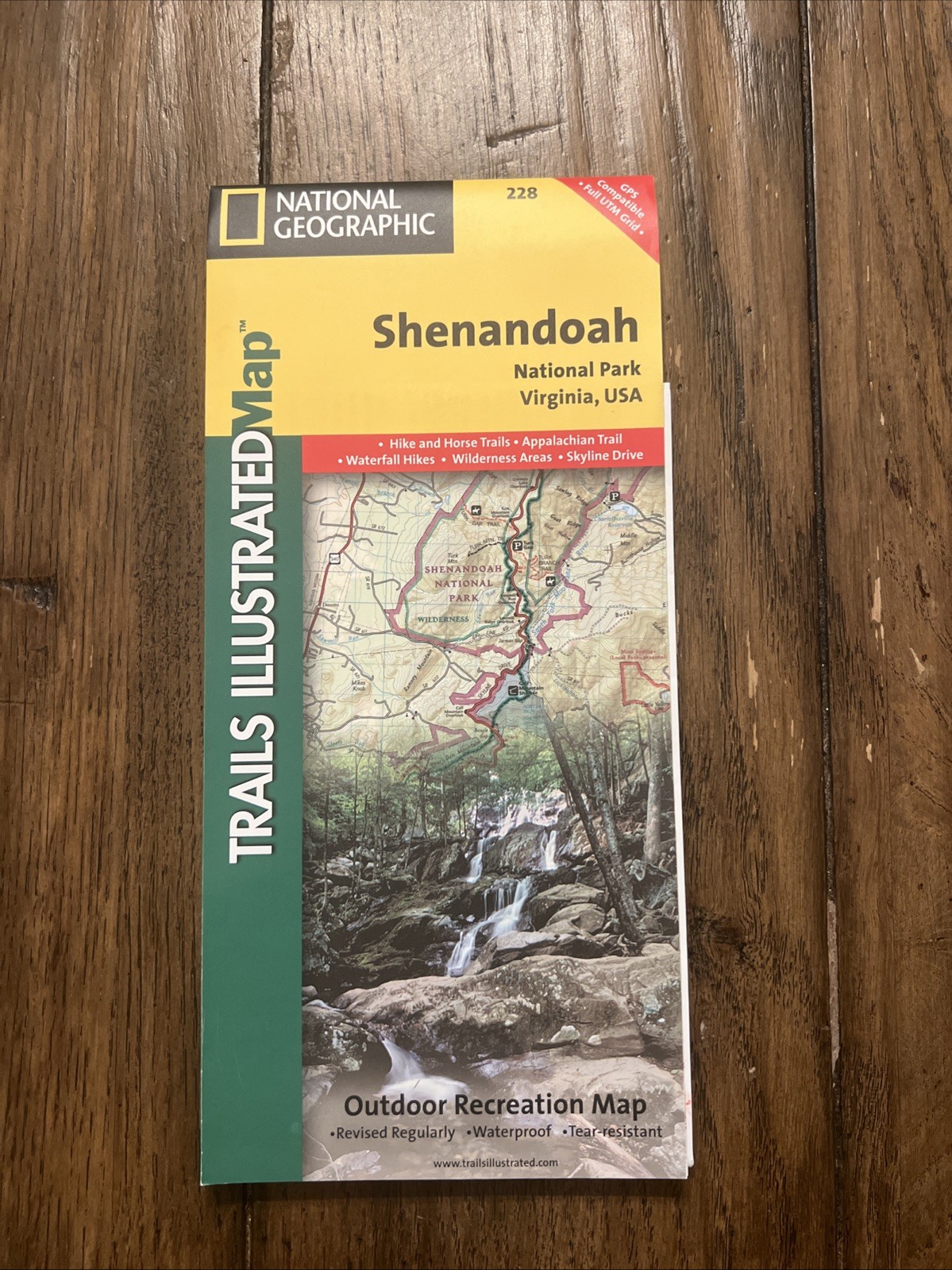 National Geographic Map Of Shenandoah National Park - Virginia