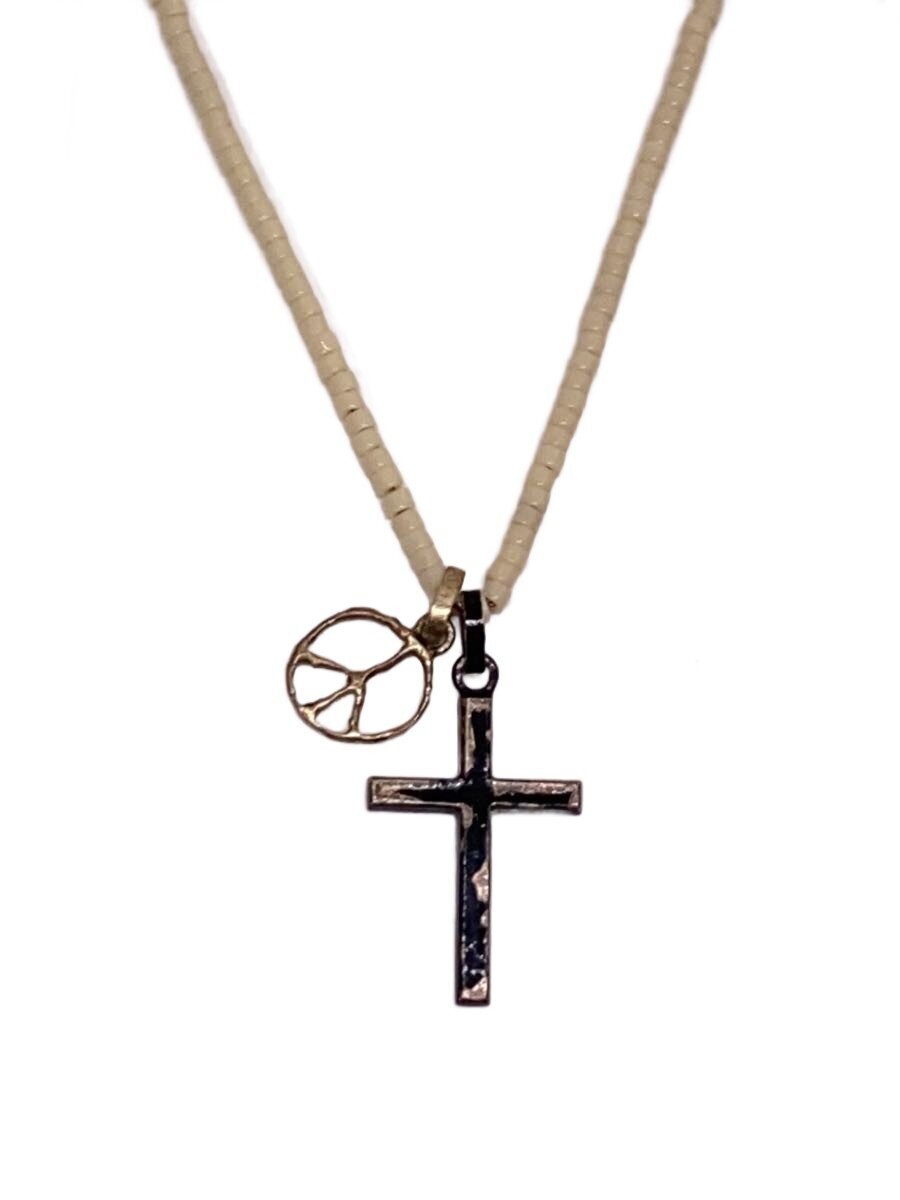 Undercover Necklace Silver Wht With Top Men S Beads Patty Smith Top Paint  M1s94