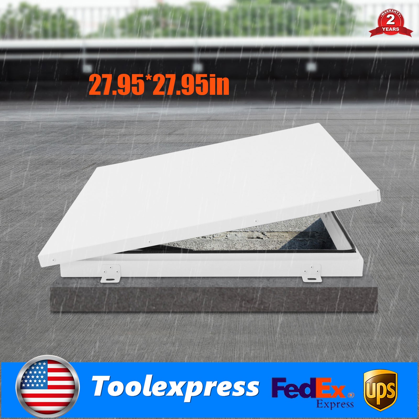 Roof Hatch 27.95" L X 27.95" W Roof Security Door Aluminum Alloy Attic Door