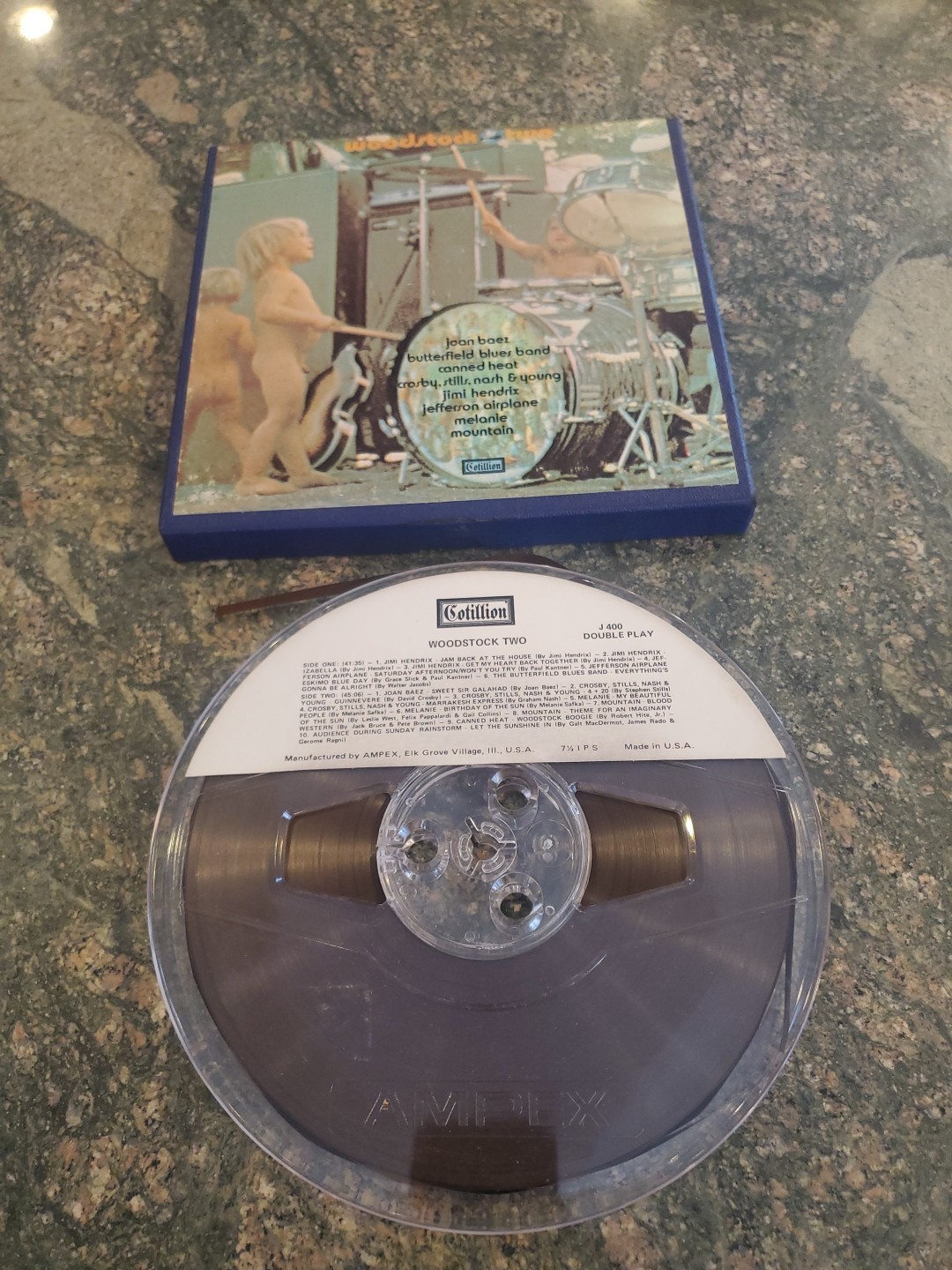 Rare Woodstock Two Soundtrack  Hendrix Canned Heat Mountain Reel To Reel Tape