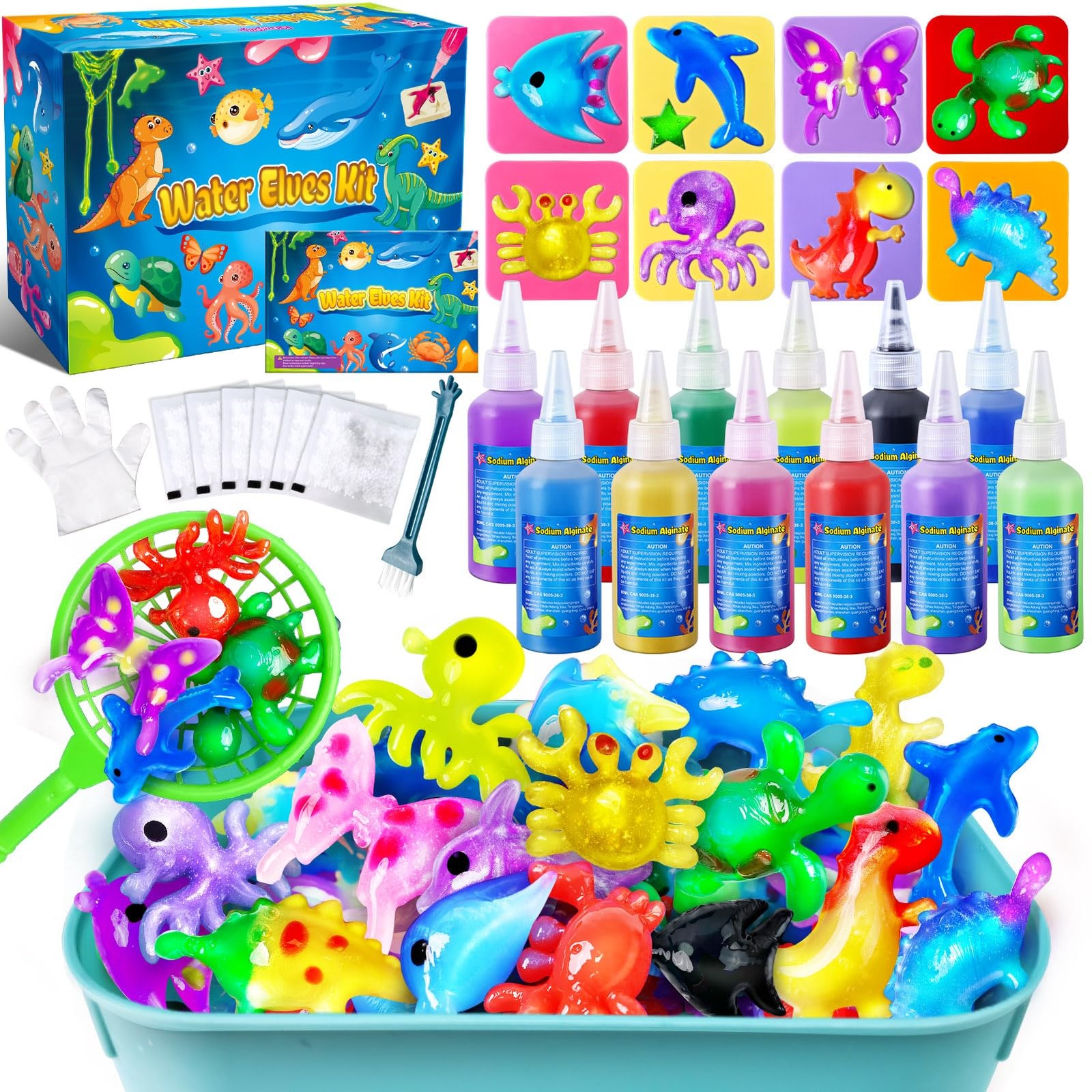 Water Elf Kit for - Water Pets with 12 Colors - DIY Squishies Maker Crafts Gi...