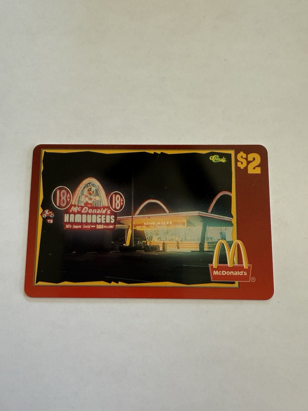 1996 Classic/Sprint McDonald's $2 Phone Card #35 of 50 Unscratched