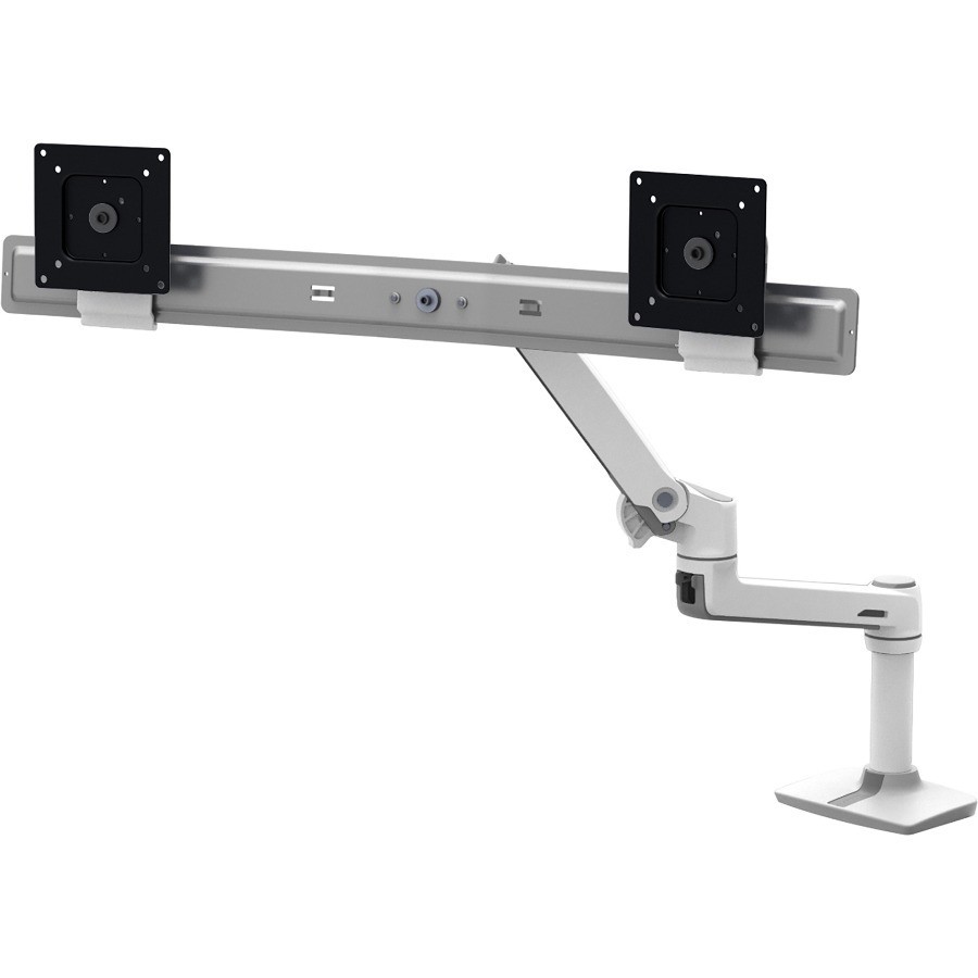 Ergotron 45-489-216 LX Desk Mount Dual Direct Arm for 25" Monitors - White