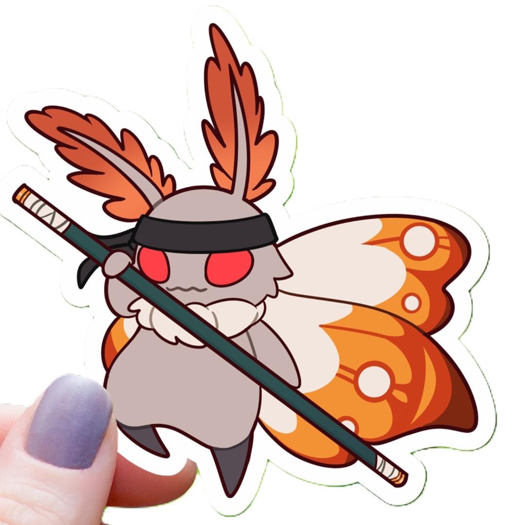 Mothman Monk Class RPG Inspired Sticker- 3" Waterproof Vinyl Decal