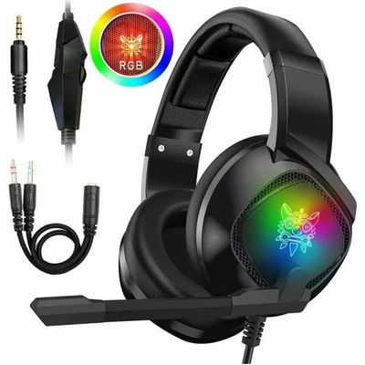 Gaming Headset For X-box One, PS4 Over Ear Headphones RGB Earphone With Noise Ca