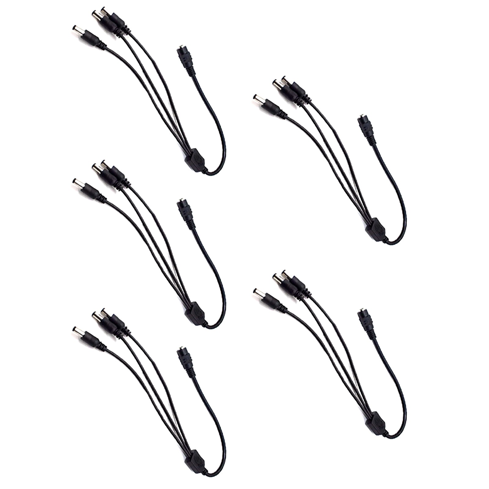 1:3 DC Power Splitter Cable Cord 1 Female to 3 Male 5.5x2.1mm Port Repair Kit