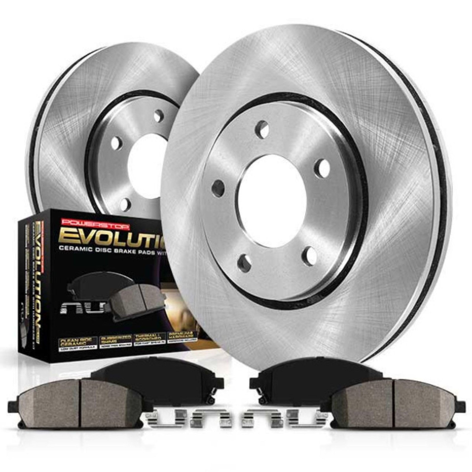 Power Stop KOE2009 Front Replacement Ceramic Brake Pads and Rotors Kit Autosp...