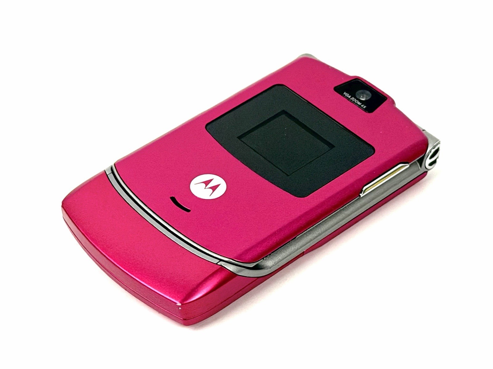 Motorola RAZR v3 Flip Phone Pink T-Mobile Turns On