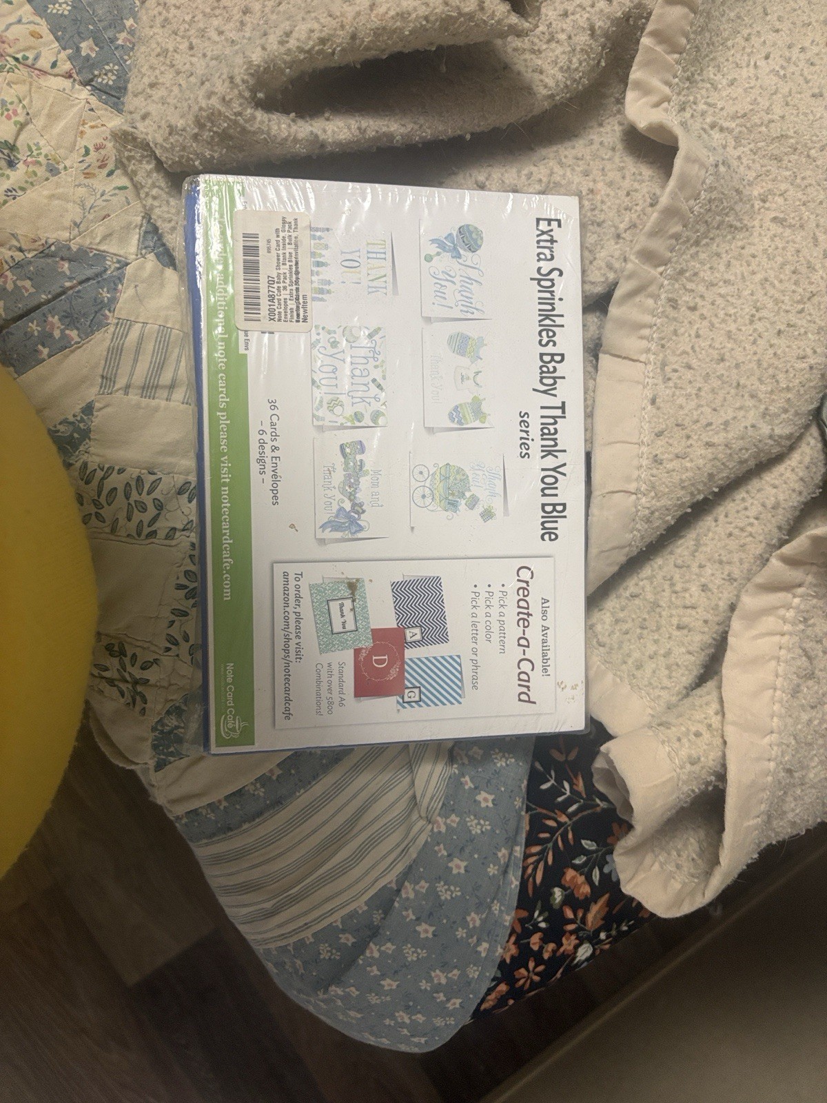 Note Card Cafe Baby Thank You Cards Blue Set No Expiration Year or Month