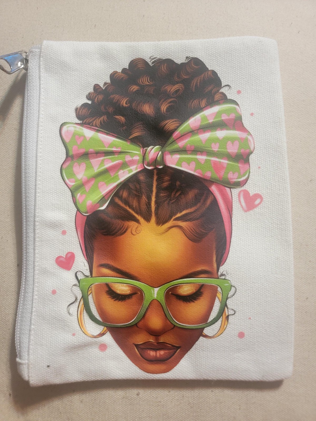 Alpha Kappa Alpha 1908 Canvas Pouch – Stylish & Functional!