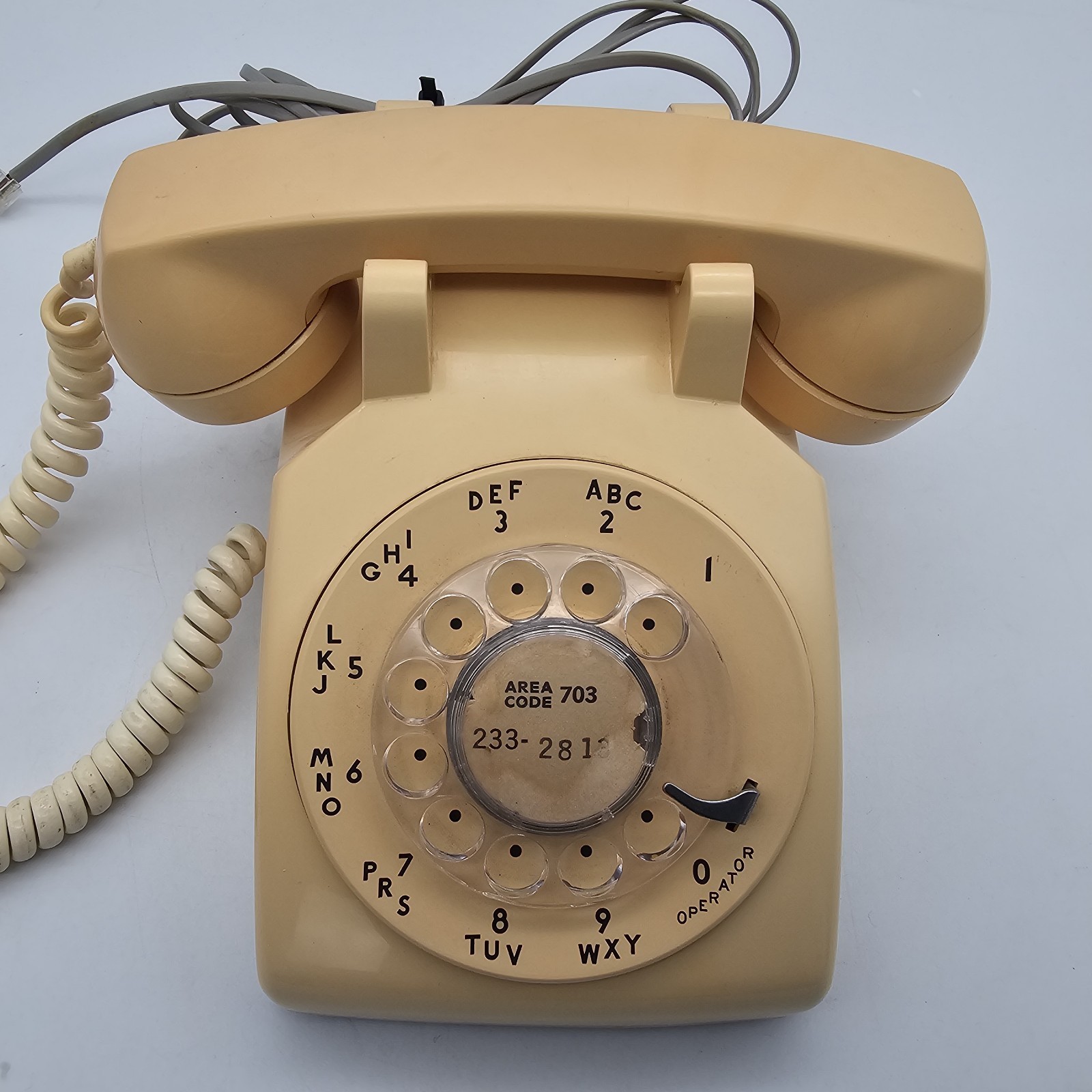 Western Electric Bell System Rotary Telephone C/D 500 1973 Landline Office Tan