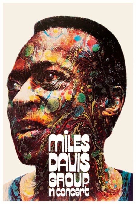 Davis Group In Concert Poster Colorful Psychedelic Music 12x8in Metal Sign