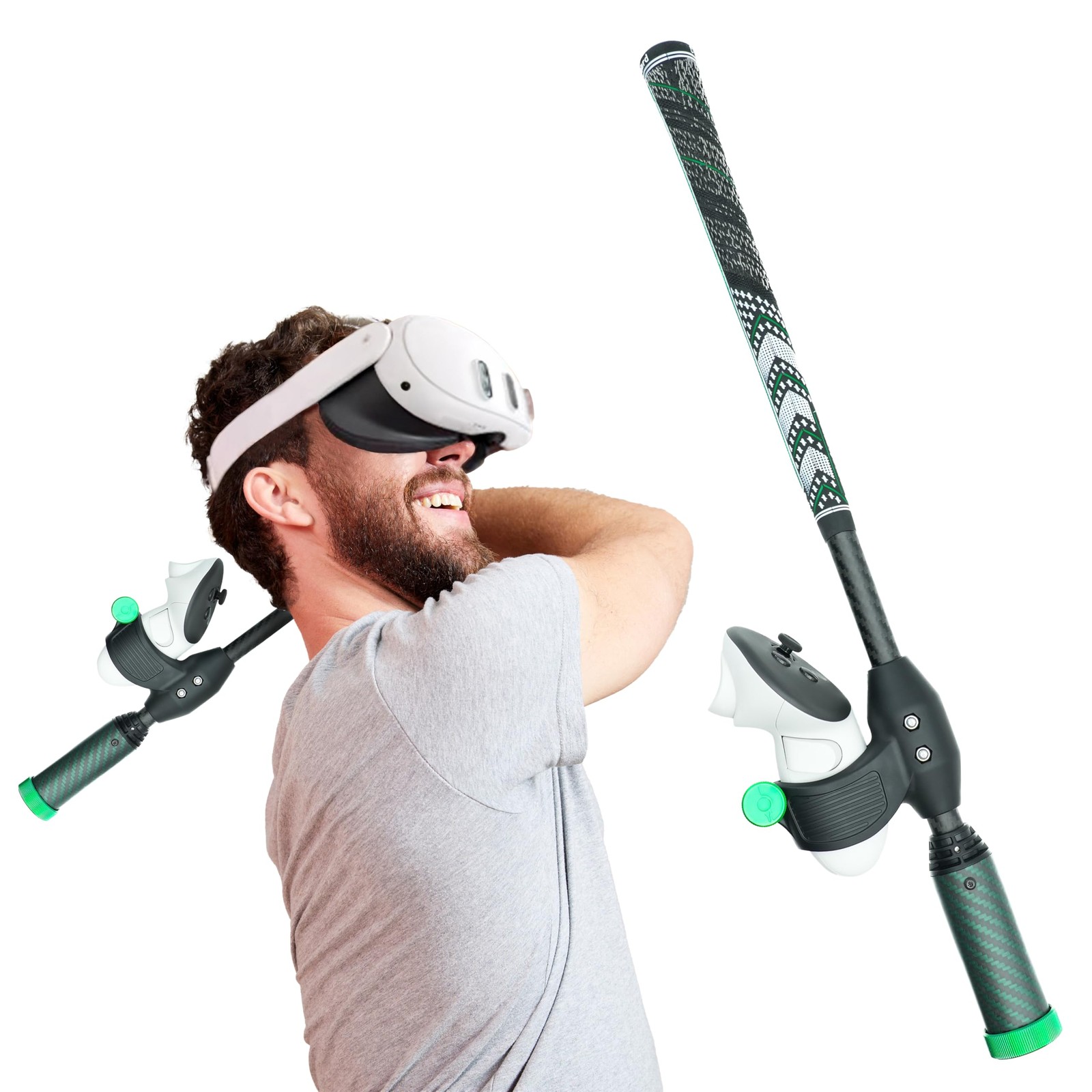VR Golf Club Weighted Handle Realistic Simulator Quest 2 3 Pro DeadEyeVR DriVR