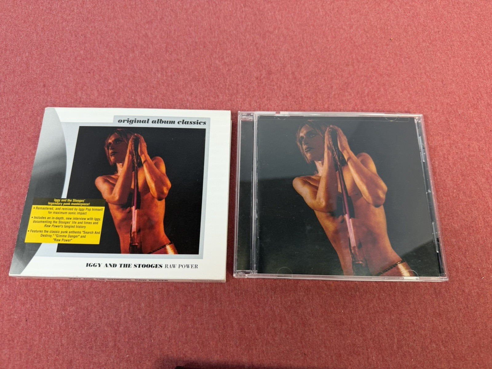 cd audio disk Iggy and the stooges Raw Power with slip cover 1997 columbia