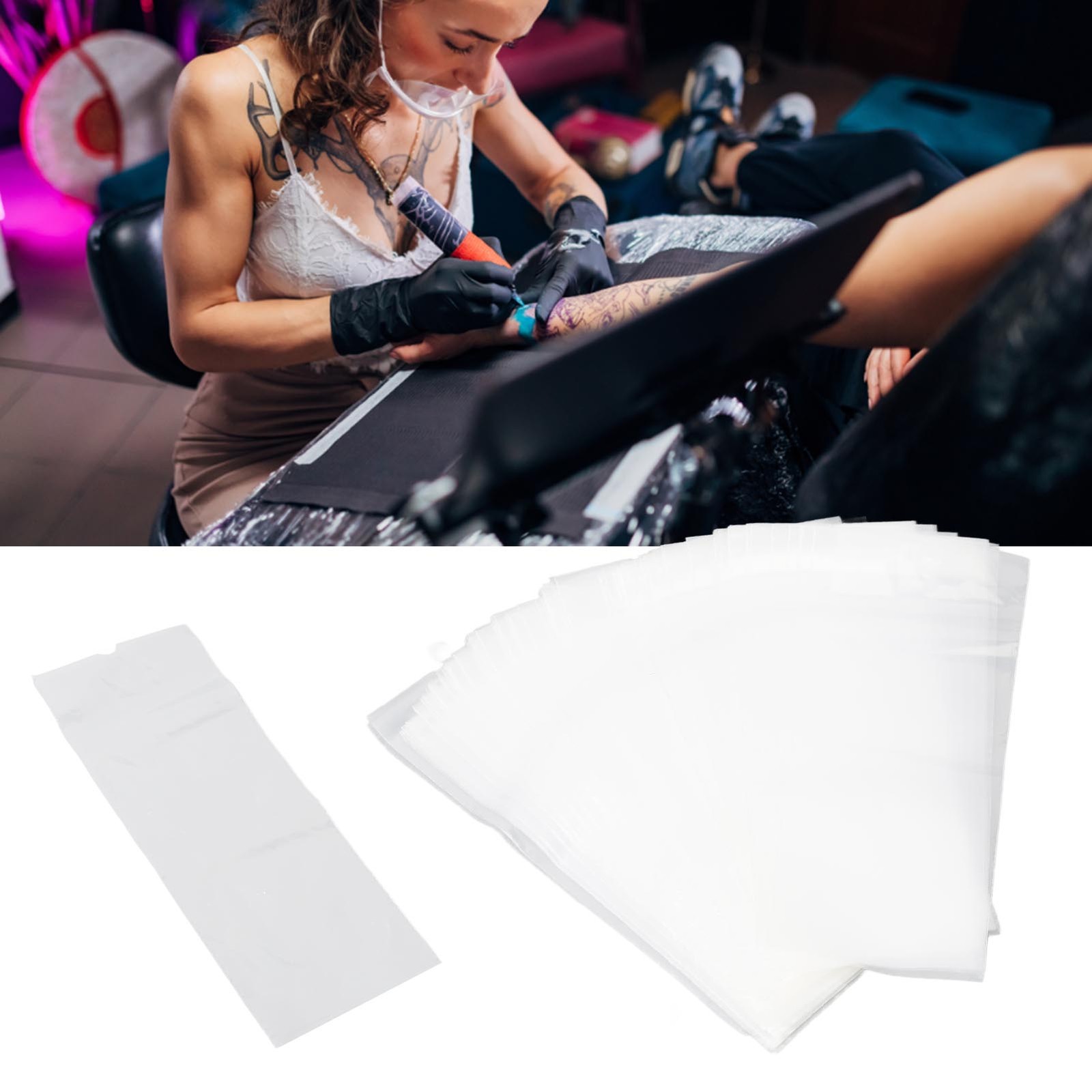 100pcs Waterproof Disposable Tattoo Machine Pen Covers For