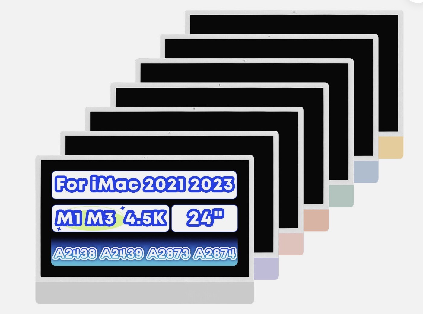 LCD Screen Panel Assembled IMAC 24inch A2438 A2439 A2873 A2874 Silver White