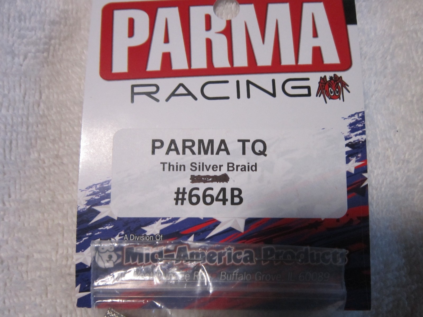 PARMA RACING TQ THIN SILVER BRAID .4MM .015 SILVER 5 PAIR