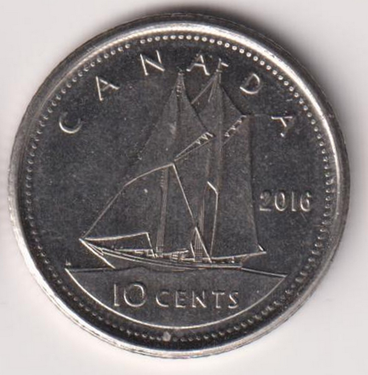 CANADA  2016 10 cents Elizabeth II blue nose KM#492  R1047C   uncirc.