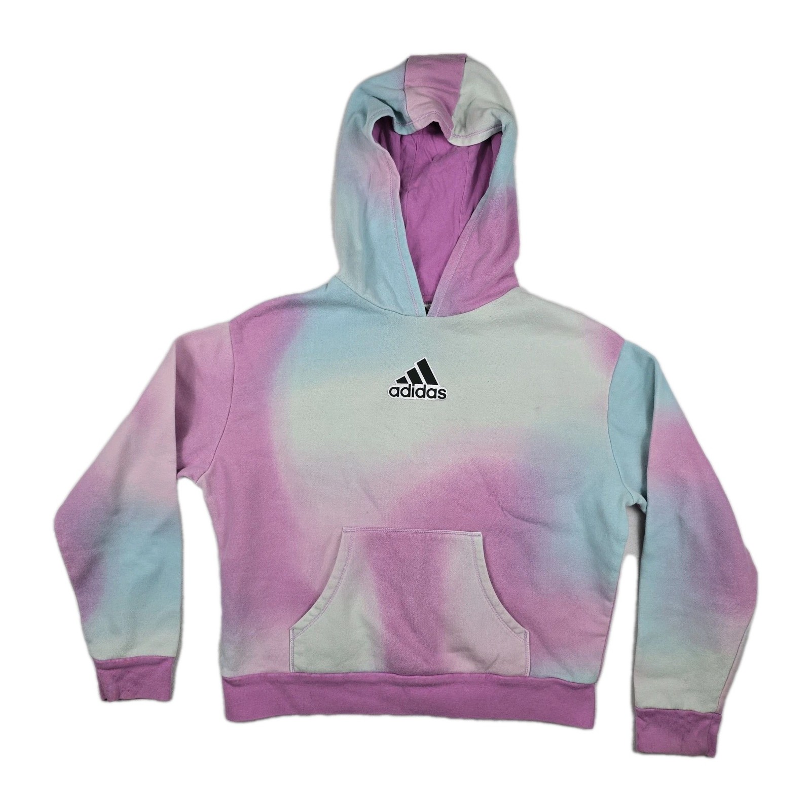 Adidas Youth Tie Dye Pink Blue Size Large (14) Pullover Sweatshirt