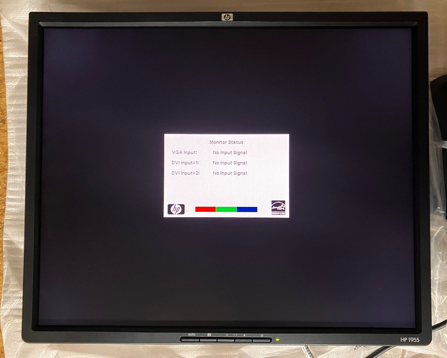 HP 19" LCD Monitor TFT L1955 New Open Box Tested