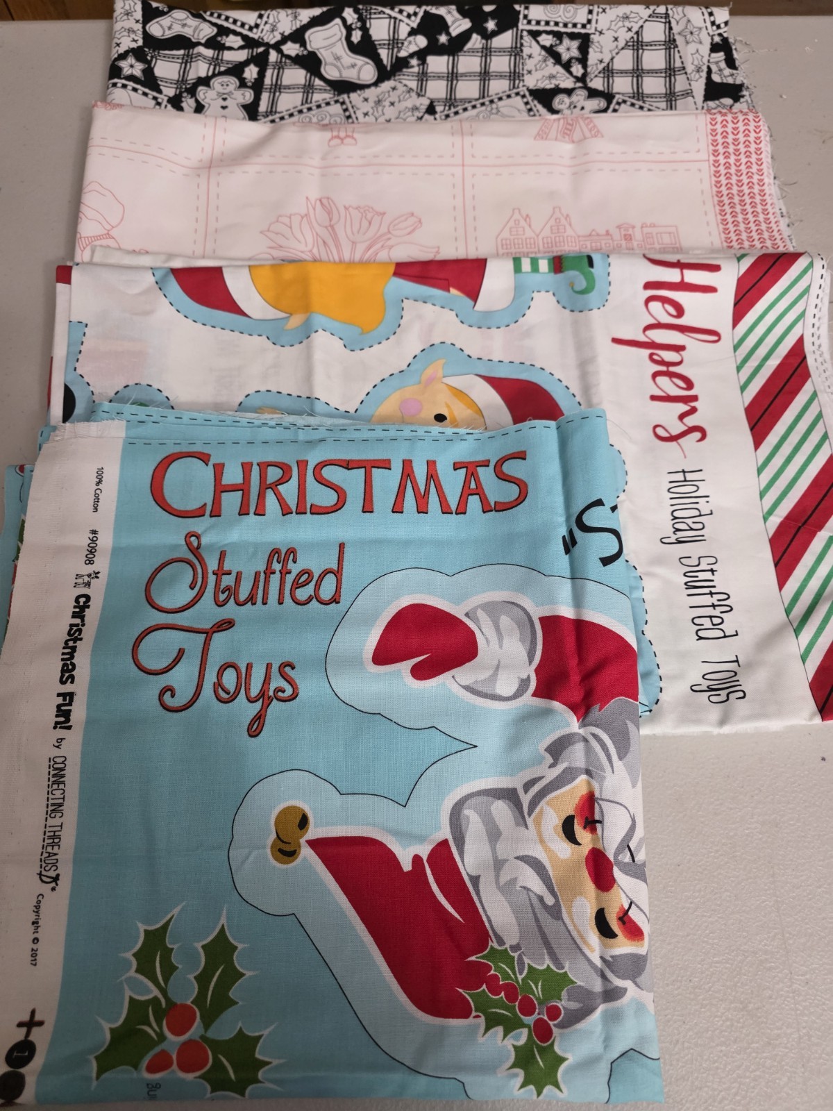 6 Cotton Panel Variety Holiday LOT Bundle