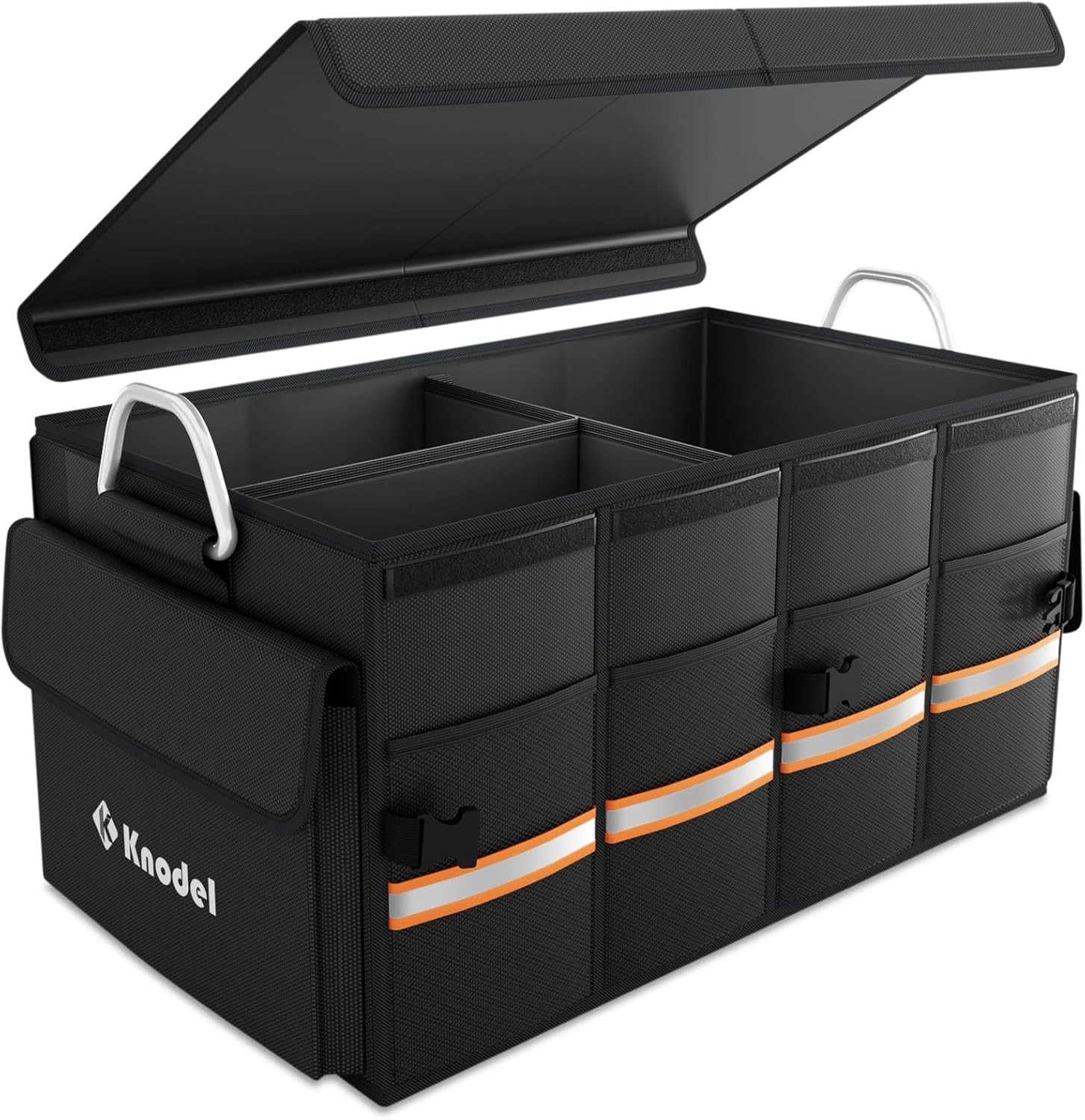 K KNODEL Car Trunk Organizer, Car Organizer With Lid, Heavy Duty Collapsible Tru