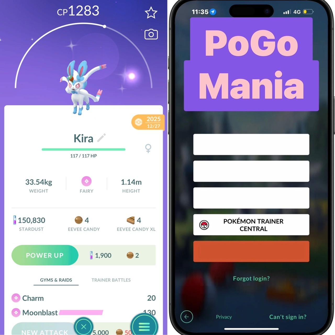 Shiny Sylveon wearing a holiday hat (Female)✨mini PTC 20k✨(read description)