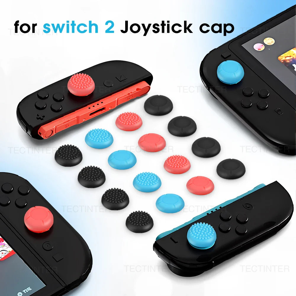 8PCS Anti-Slip Thumb Grips for Nintendo Switch 2 Controller 3D Analog Joystick C