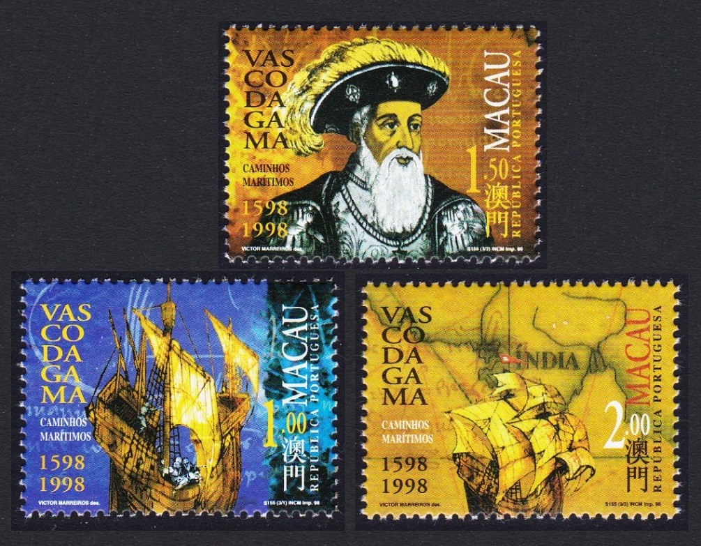 Macao Vasco da Gama ERROR '1598' 3v 1998 MNH SG#1040-1042 Sc#926-928