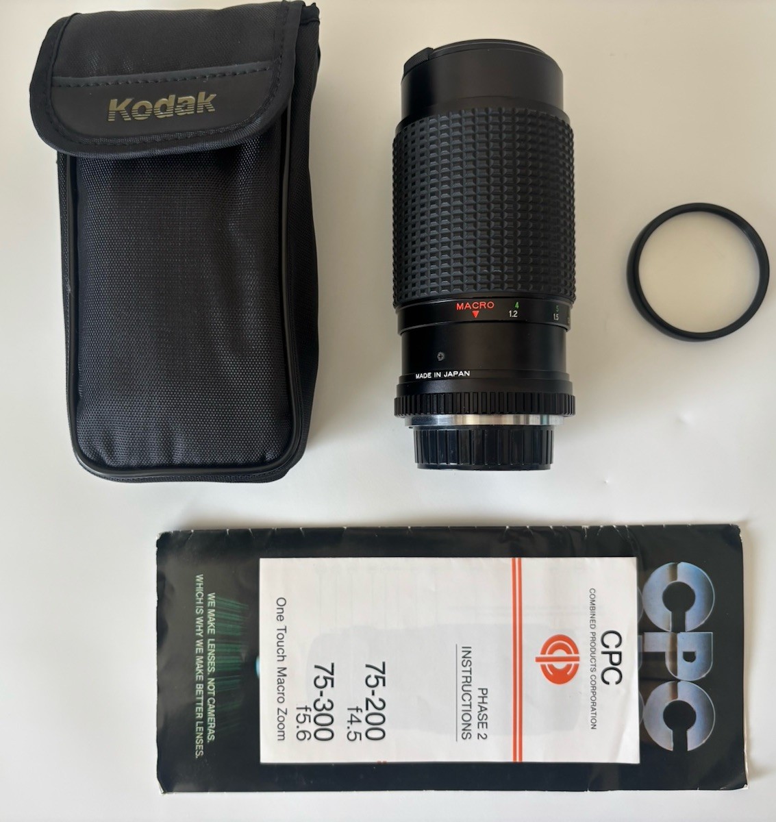 CPC MC Auto Macro Zoom 1:4.5 75-200mm - Minolta Mount Lens Case And Filter Japan