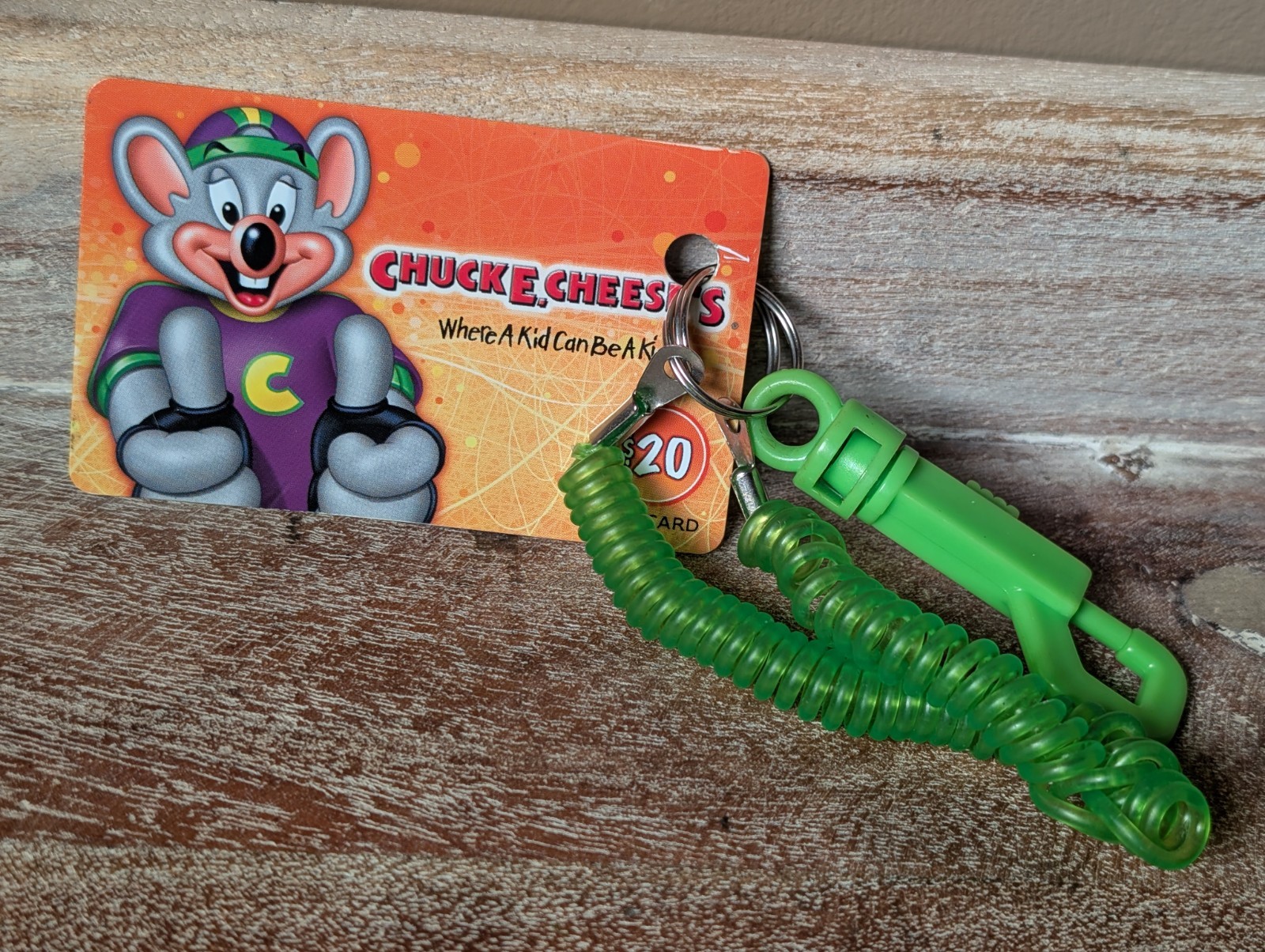Rare Chuck E. Cheese Gift Card W/ Bracelet